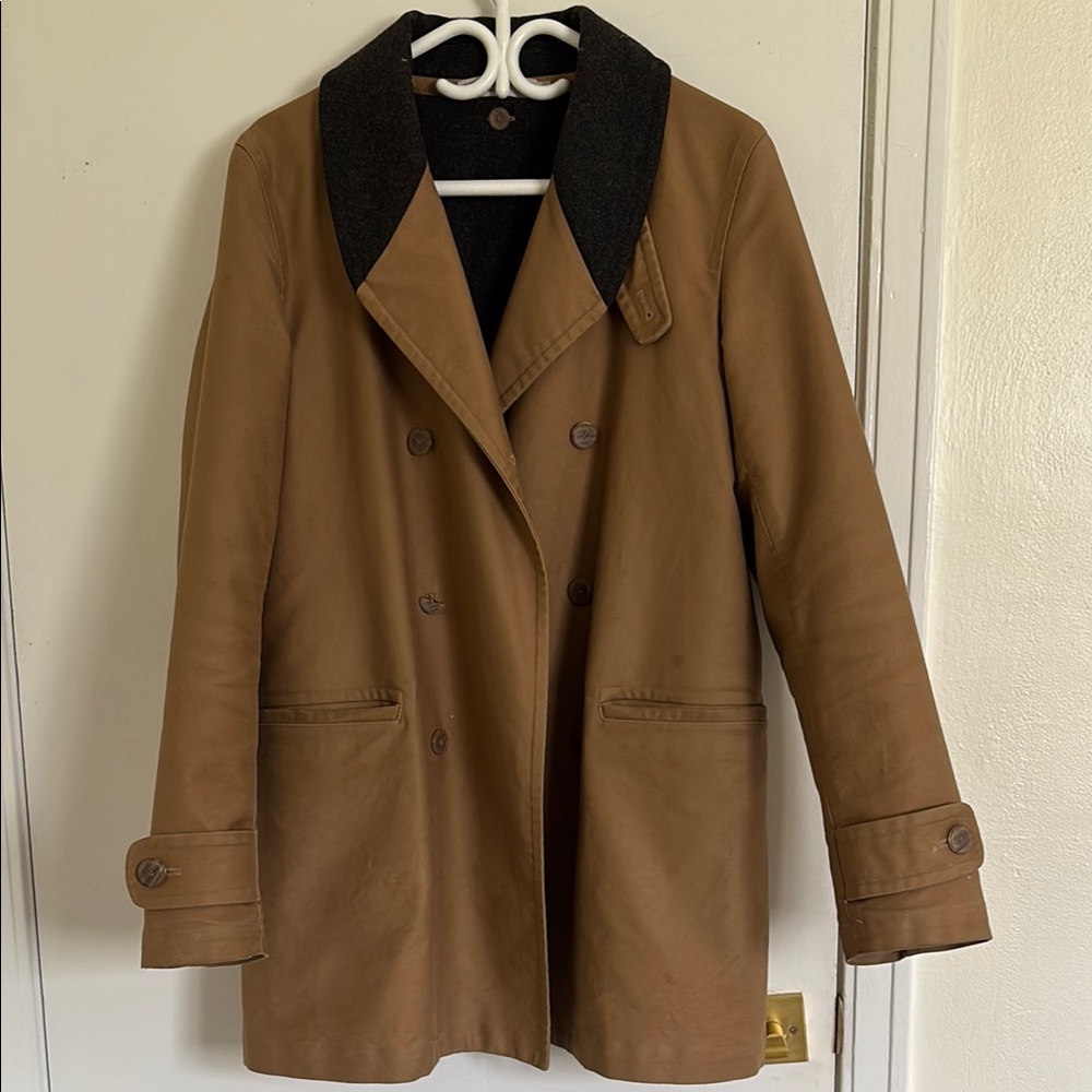 Opening Ceremony Brown Pea Coat Wool-Blend